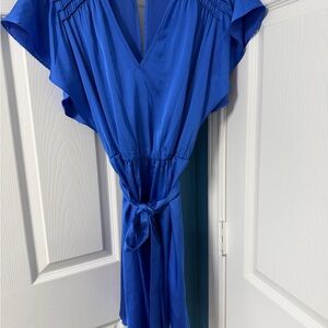 Express Royal Blue V-Neck Dress